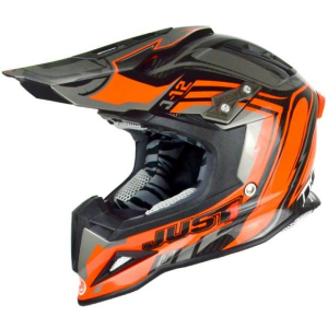 Enduro/cross sisakok, Just1 J12 Flame fekete/narancssárga sisak, nordicamoto.ro