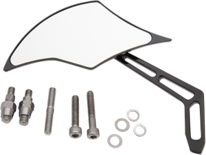Billet Aluminum Mirrors With Clear Glass Black, 3, nordicamoto.ro