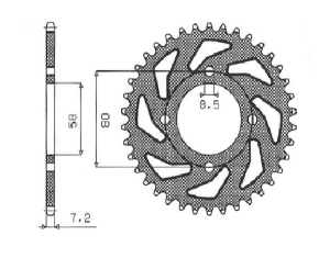 Steel Rear Sprocket Natural
