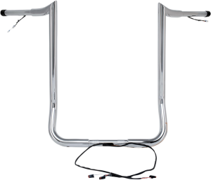 Pre-wired Monkey Bar Handlebar Silver, 2, nordicamoto.ro