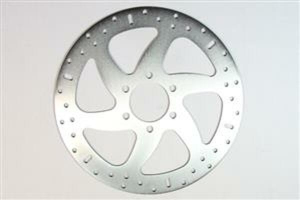Round Fixed Brake Rotor Silver, Stainless Steel