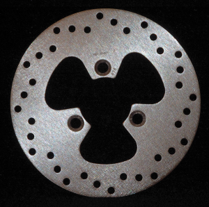 Round D-series Scooter Brake Rotor Silver, Stainless Steel, Zinc, 1, nordicamoto.ro