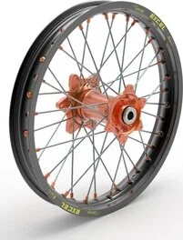 Elite Mx-en kerék, ezüst küllők, fekete, narancssárga, ezüst