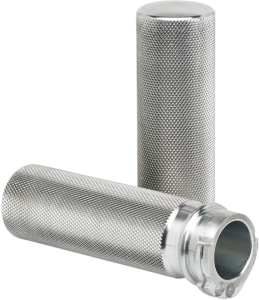 Knurled Hand Grips Silver, 1, nordicamoto.ro