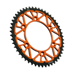 JT SPROCKETS Twinstar acél-alumínium hibrid lánckerék, fekete, narancssárga , nordicamoto.ro