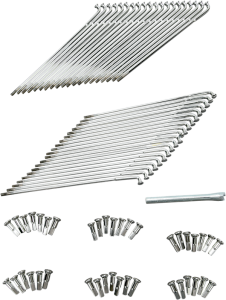 Chrome And Stainless Steel Spoke Set Chrome, Silver