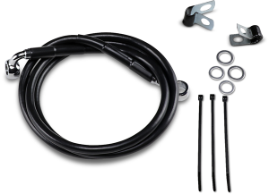 Extended Length Black Vinyl Brake Line Kit Black Oversize [+102 mm (4'')], 1, nordicamoto.ro