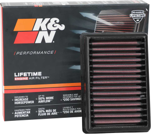 High-flow Air Filter Black, Red, 2, nordicamoto.ro