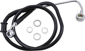 Extended Length Stainless Steel Brake Line Black, Vinyl Coated