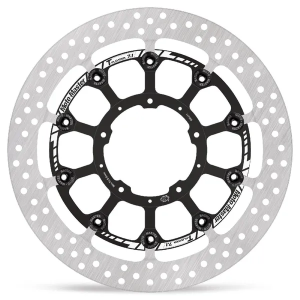 Halo sorozatú úszó rotor – fekete, ezüst, rozsdamentes acél, 1, nordicamoto.ro