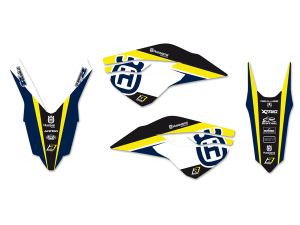 Graphics Kit With Seat Cover Blue, White, Yellow, 1, nordicamoto.ro
