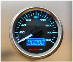 D48 Speedometer Blue, White
