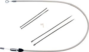 Polished Stainless Quick Connect Upper Clutch Cable Silver