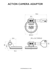 Quad Lock adapter akciókamerához, 2, nordicamoto.ro