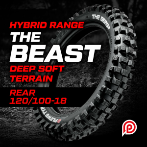 120/100-18 Plews Tyres „The Beast” – Trail Compound gumiabroncs, nordicamoto.ro