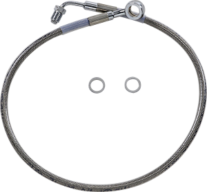 Extended Length Stainless Steel Brake Line Silver, Clear-coated