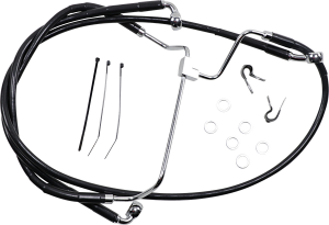 Extended Length Black Vinyl Brake Line Kit Black