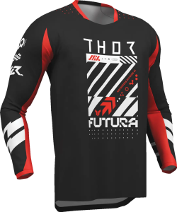 Thor Launchmode Futura gyerek póló, fekete/piros, XS, 1, nordicamoto.ro