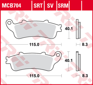 Srt Series Sindered Front Brake Pads, 1, nordicamoto.ro