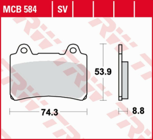 TRW szerves anyagú első fékbetétek a Yamaha FZR 750/1000 Genesis (’86–’88), TRX 850 (’96–’99), FJ 1200 (’91–’95), XJR 1200 (’96–’98) és XVZ 1300 ROYAL STAR (’96) modellekhez – '01/XVZ 1300 VENTURE ROYAL '86–'92, nordicamoto.ro