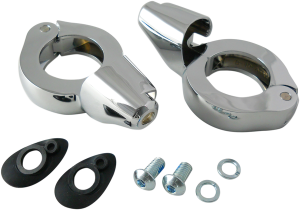 Turn Signal Fork Clamps Chrome, 2, nordicamoto.ro