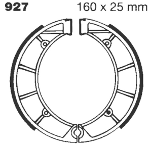 (r)g(r) Grooved Brake Shoe