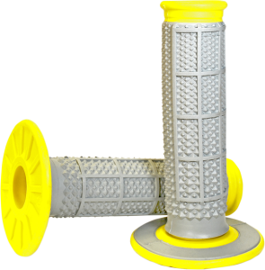 Tapered Dual-compound Grips Gray, Yellow