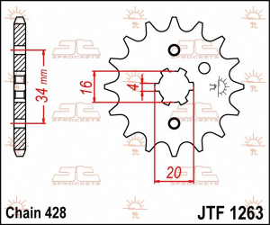 JT SPROCKETS Első lánckerék, természetes színű, 2, nordicamoto.ro