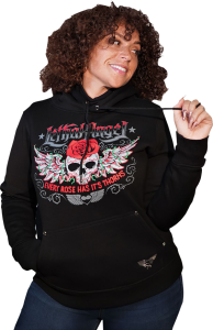 Hoody Wm Pulov Thrn Bk Sm Black