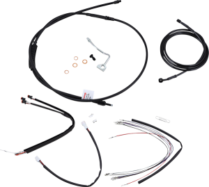 Complete Black Vinyl Handlebar Cable/line Kit For Ape Hanger Handlebars Black, 1, nordicamoto.ro