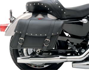 Highwayman Rivet Slant-style Saddlebags Black L +, 2, nordicamoto.ro