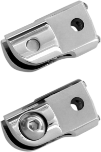 Rear Folding Footpeg Adapters Silver