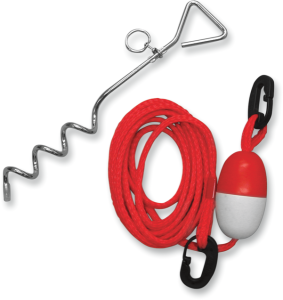 Stake Anchor System Black, Red, Silver, White 