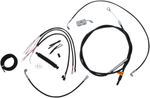 Complete Black Vinyl Braided Handlebar Cable/brake Line Kit Black