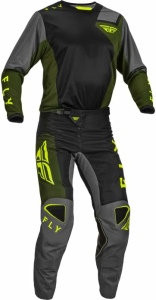 Felszerelés-csomagok, Fly Kinetic Jet MX/Enduro felszerelés-készlet – Fekete/Olívazöld/Fluo sárga, nordicamoto.ro