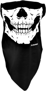 Glow In The Dark Skull Stretch Half-face Mask Black, Green