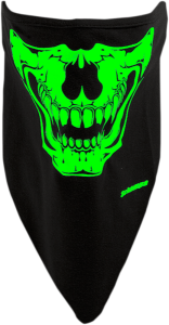 Glow In The Dark Skull Stretch Half-face Mask Black