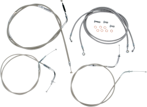 Stainless Handlebar Cable/line Kit Silver