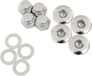 Replacement Rocker Shaft End Plugs And Nuts Silver, 1, nordicamoto.ro