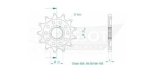 Sport Sprocket Front 520 Natural, 2, nordicamoto.ro