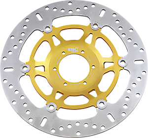 Md Series Pro-lite Contour X Brake Rotor Polished Steel, Yellow