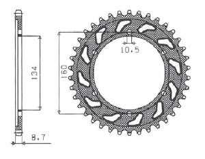 Works Triplestar Aluminum Rear Sprocket Natural