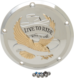 Live To Ride Derby Cover Gold, Silver, 1, nordicamoto.ro