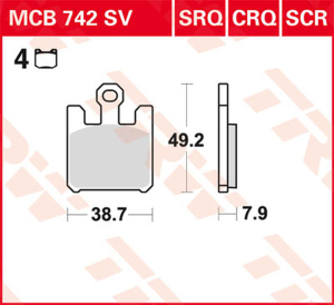 Brake Pad Crq Hyper-carbon Racing, 3, nordicamoto.ro
