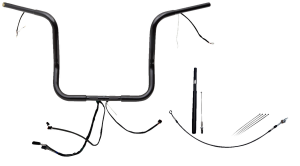 Plug & Play Ez Install 1-1/4(r) Round Top Handlebar Kit Black
