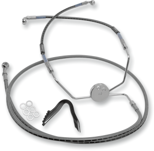 Stock Length Front Brake Line Kit Silver