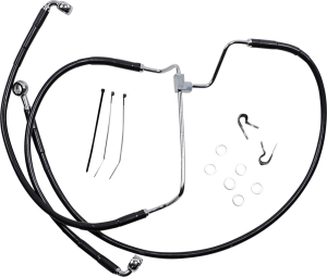 Extended Length Black Vinyl Brake Line Kit Black