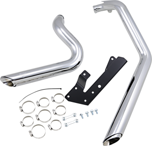 Shortshots Staggered Exhaust System Black, 2, nordicamoto.ro