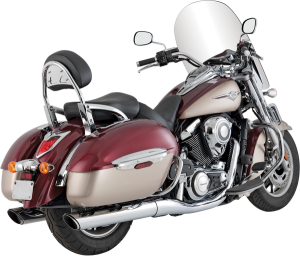 Twin Slash Slip-on Mufflers Chrome 