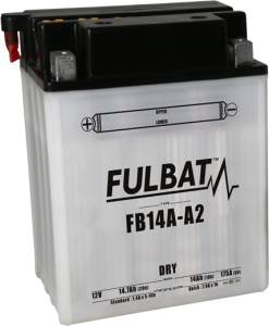 Fulbat FB14A-A2 száraz motorkerékpár-akkumulátor, 12 V, 14,7 Ah, 175 A – elektrolittal együtt, nordicamoto.ro